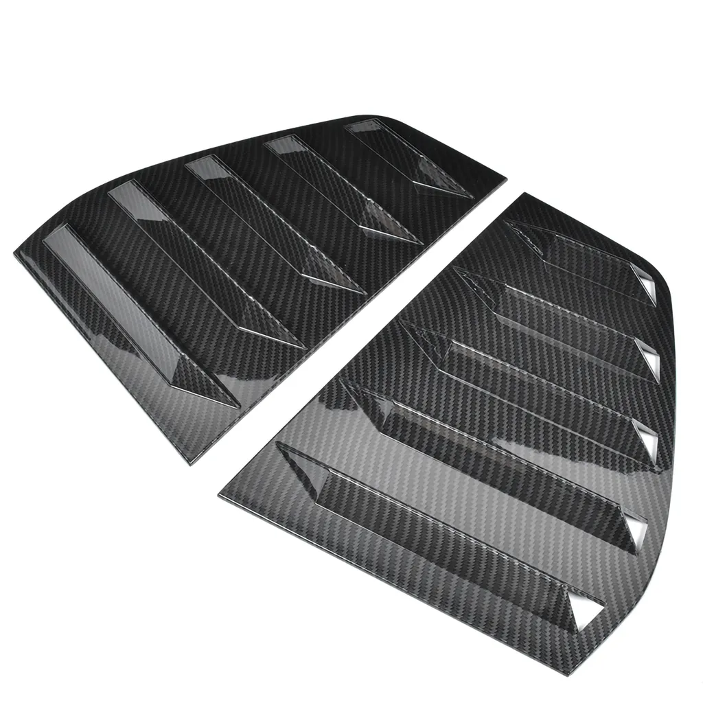 Louvres de fenêtre latérale arrière noir mat pour voiture sportive