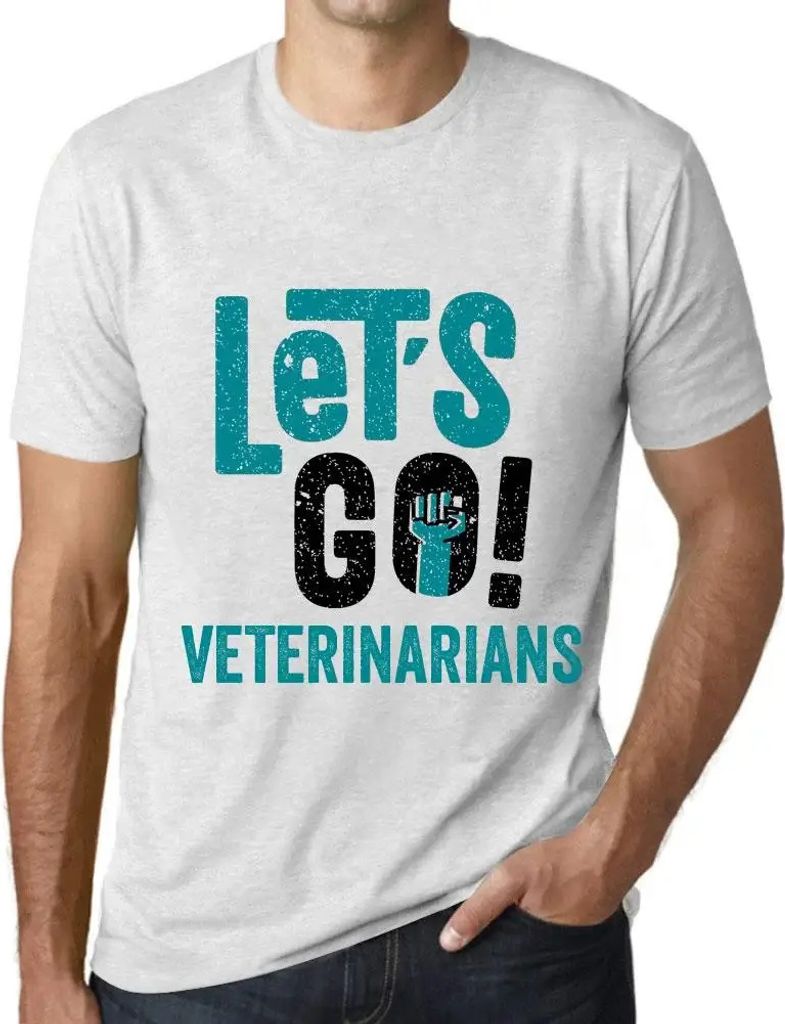 Herren Grafik T-Shirt Auf geht's Tierärzte – Let's Go Veterinarians – Öko-Verantwortlich Vintage Jahrgang Kurzarm Lustige Druck Geburtstag Ge...
