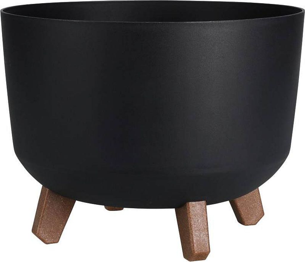 PROGARDEN Blumentopf auf Beinen schwarz 29 x 17 cm KO-Y89300630