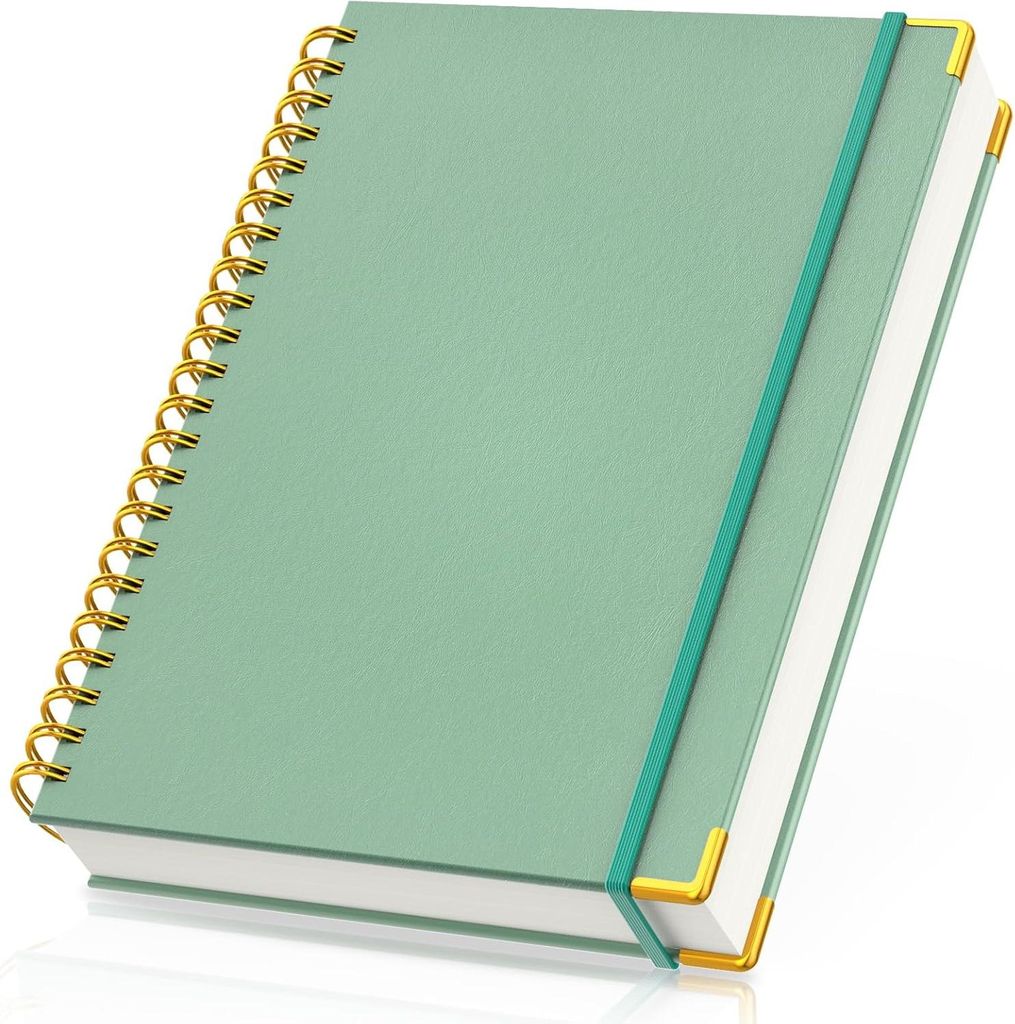 Spiral Notizbuch A4 - Linierte Tagebuch - 300 Seiten - Grün - Hardcover