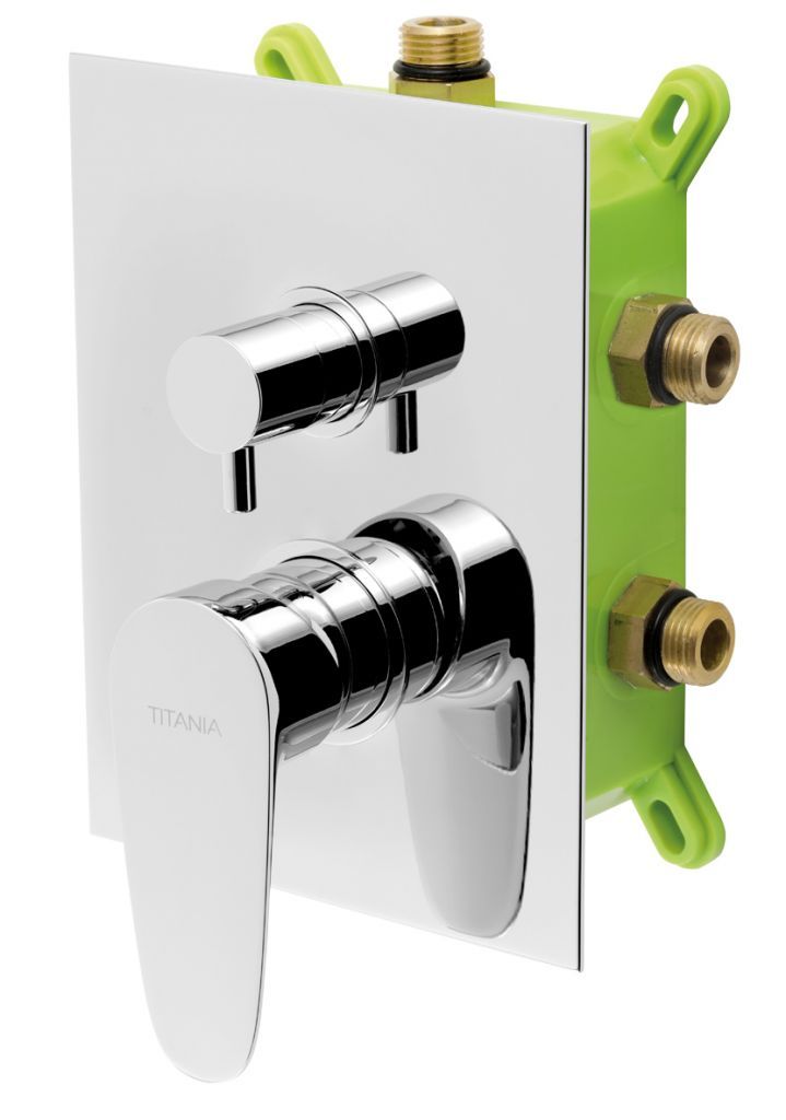 Novaservis Titania Smart - Unterputz-Armatur für 3 Geräte, mit Körperbau, Chrom BOX98051RX,0