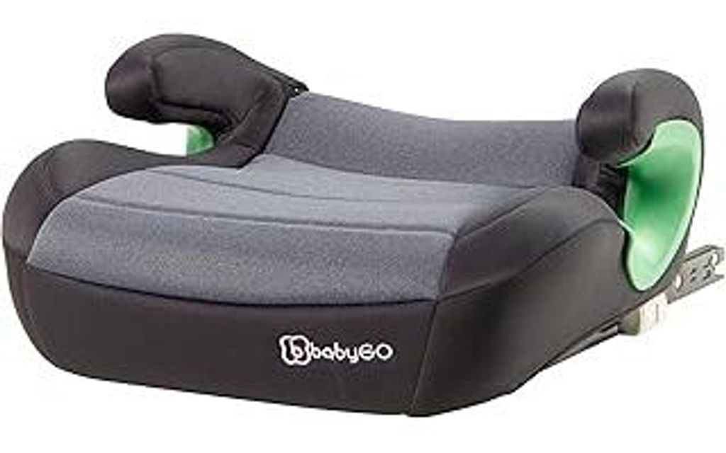 babyGO Sitzerhöhung Bursa III nach neuer I-Size Norm - Kindersitzerhöhung mit verstellbarem Isofix - Kindersitz/Autositz für Kinder Grau (135-150)