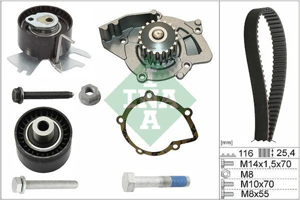 Kit distribution INA 530 0558 31 compatible Peugeot Citroën Ford Fiat