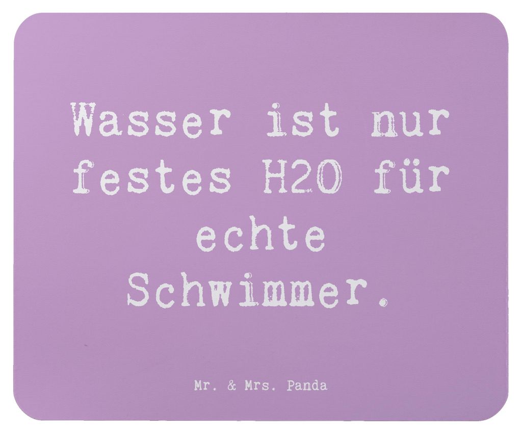 Mr. & Mrs. Panda Mouse Pad Spruch Schwimmen Abenteuer - Lavendeltraum - Geschenk, Ausdauer, Technik, Sport, Teamsport, Mauspad, Sportler, Mousepad,...