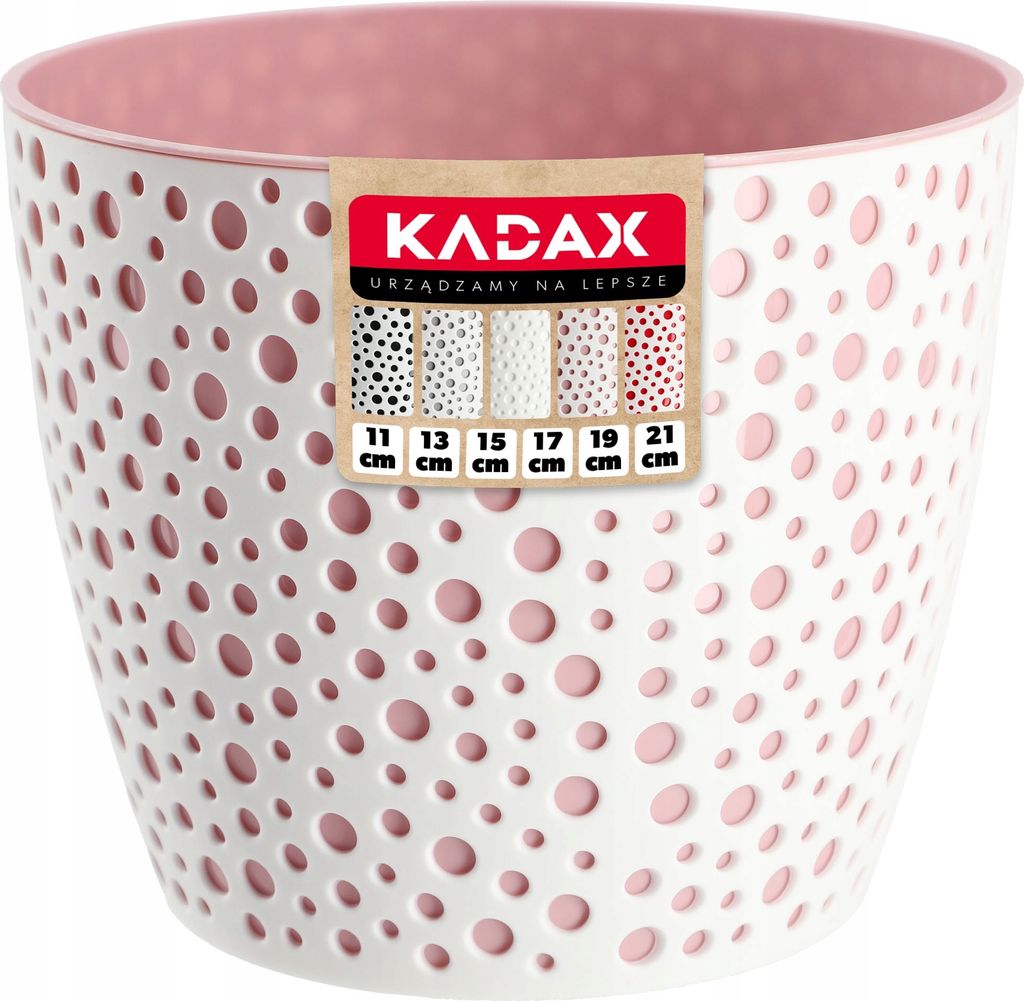 KADAX Blumentopf aus Kunststoff "Casini", einfacher Pflanztopf, runder Topf, 19 cm, Rosa