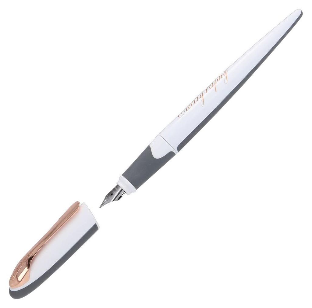Online Kalligrafie-Füller Air 0,8mm für Schönschrift und Kalligraphie Anfänger Set Weiß-Rosegold