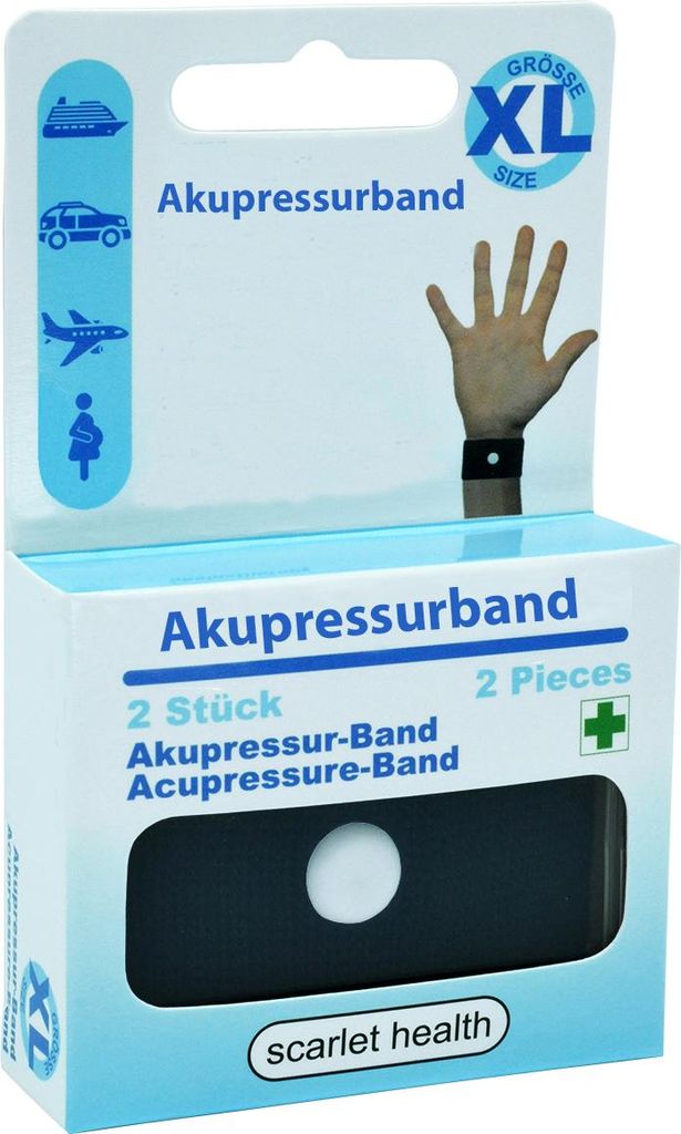 scarlet health | Akupressurband »Sea«, 1 Paar elastische Armbänder zur Anwendung am Handgelenk, für Kinder & Erwachsene – diskreter Reisebegl...