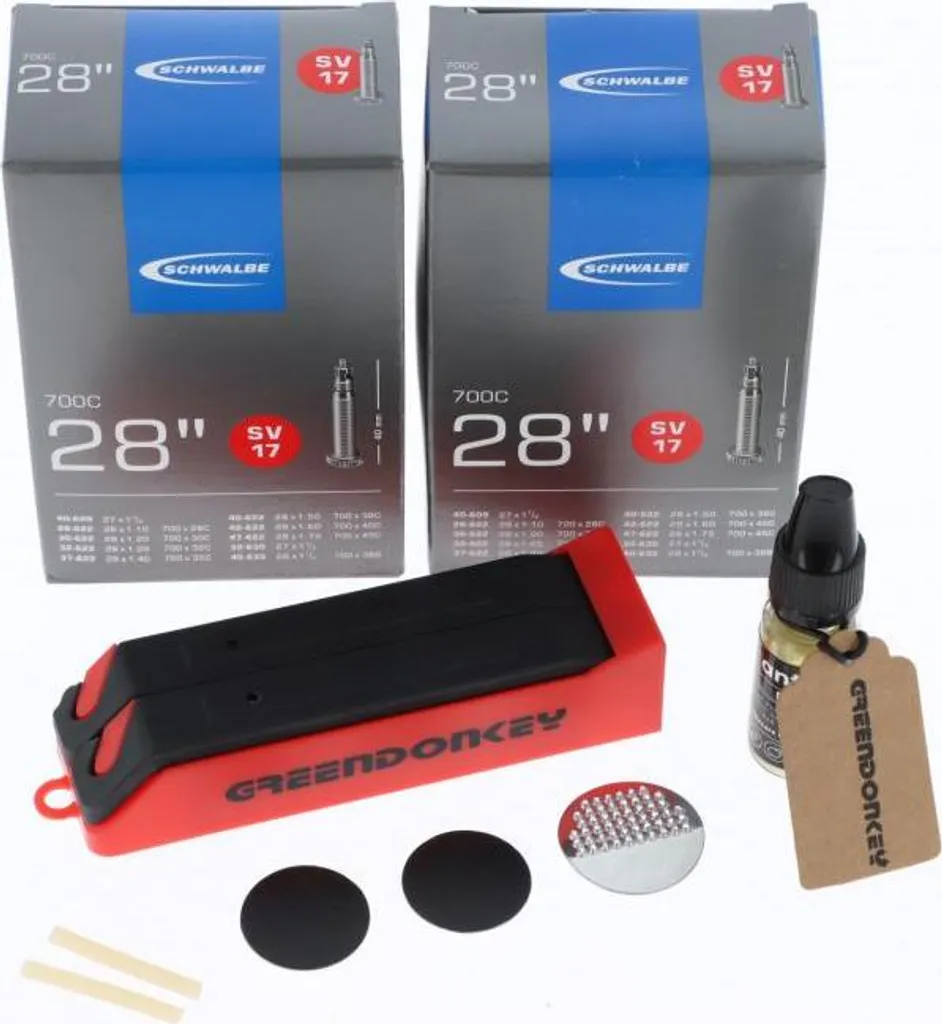 Chambre à air Schwalbe SV 17 pour vélotaf et réparation de pneu 28
