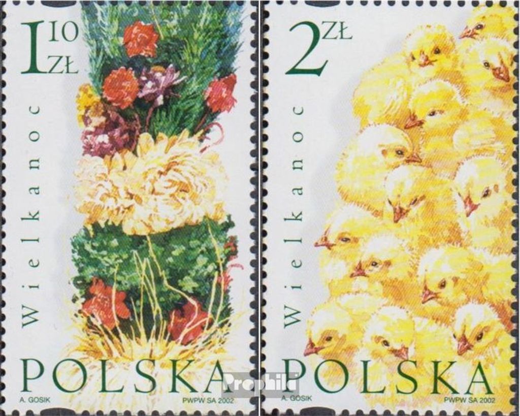 Briefmarken Polen 2002 Mi 3958-3959 (kompl.Ausg.) postfrisch Ostern