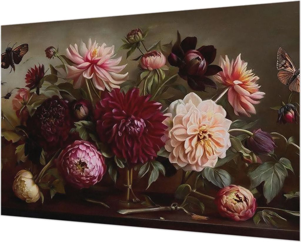 Wandtapete - Dekorative Tapete für Wohnzimmer - Tapetenfolie für Wanddekoration - 152x104 cm - Blumenpracht
