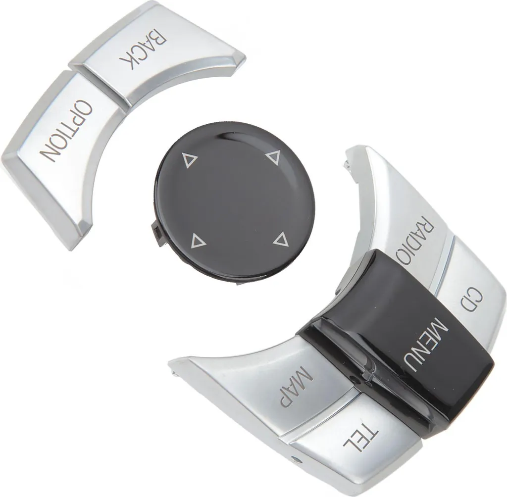Cache Bouton iDrive - 6x Électro-Argenté pour Série 1/3/5/6 BMW - 5