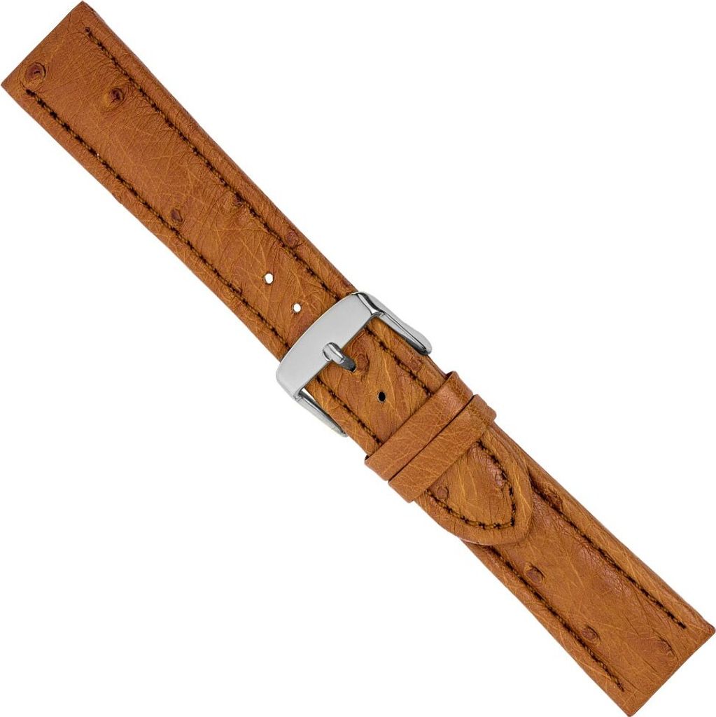 Ersatzband Uhrenarmband Leder Band Braun 26570S, Stegbreite:22mm