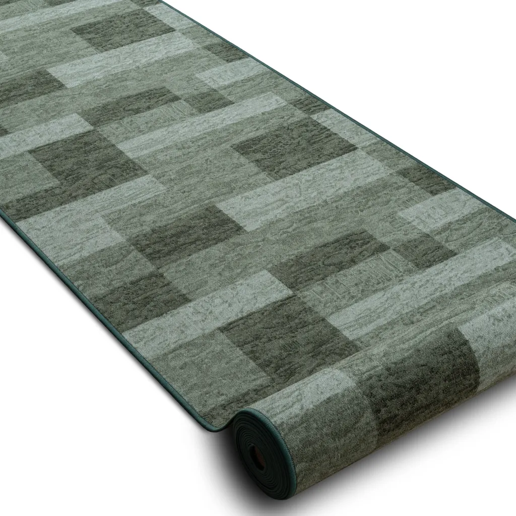 Bande de roulement caoutchoutée ICONA vert 100cm - Tapis de sol 100x100 cm - 2