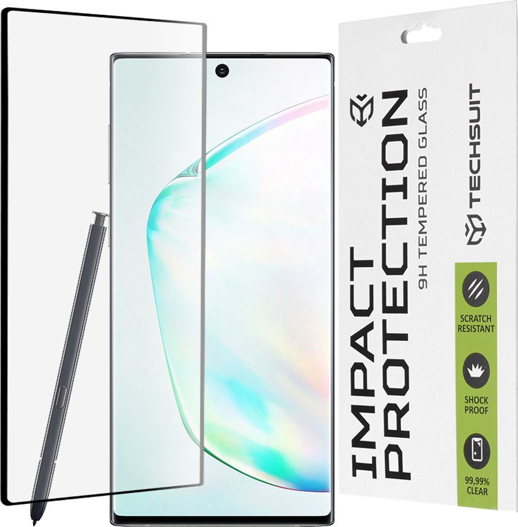 Techsuit 3D Curved Screen Impact Protection Displayschutzfolie für Samsung Galaxy Note 10 Plus - Schwarz