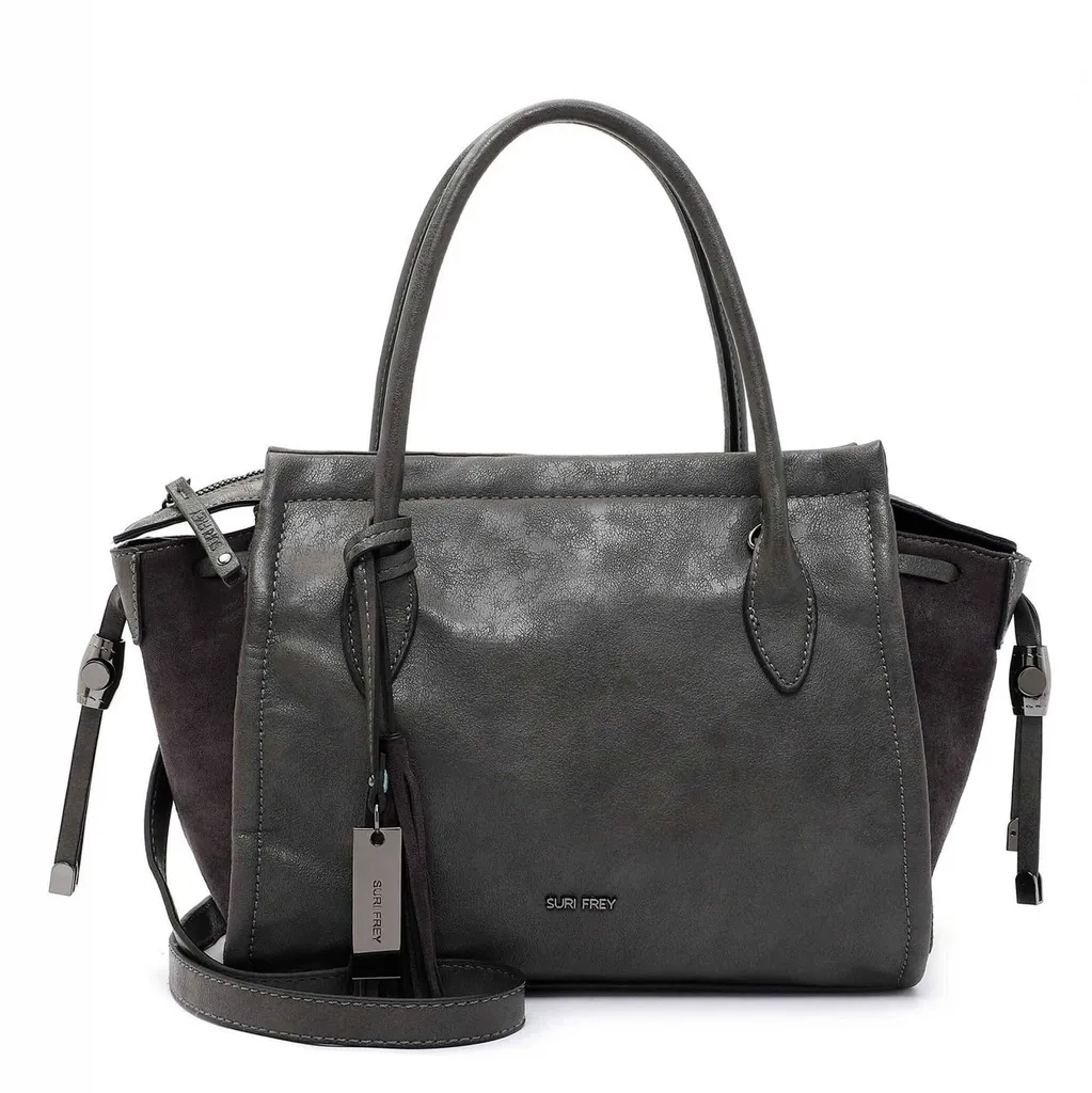 Grand sac à main SURI FREY gris foncé pour le travail et le shopping