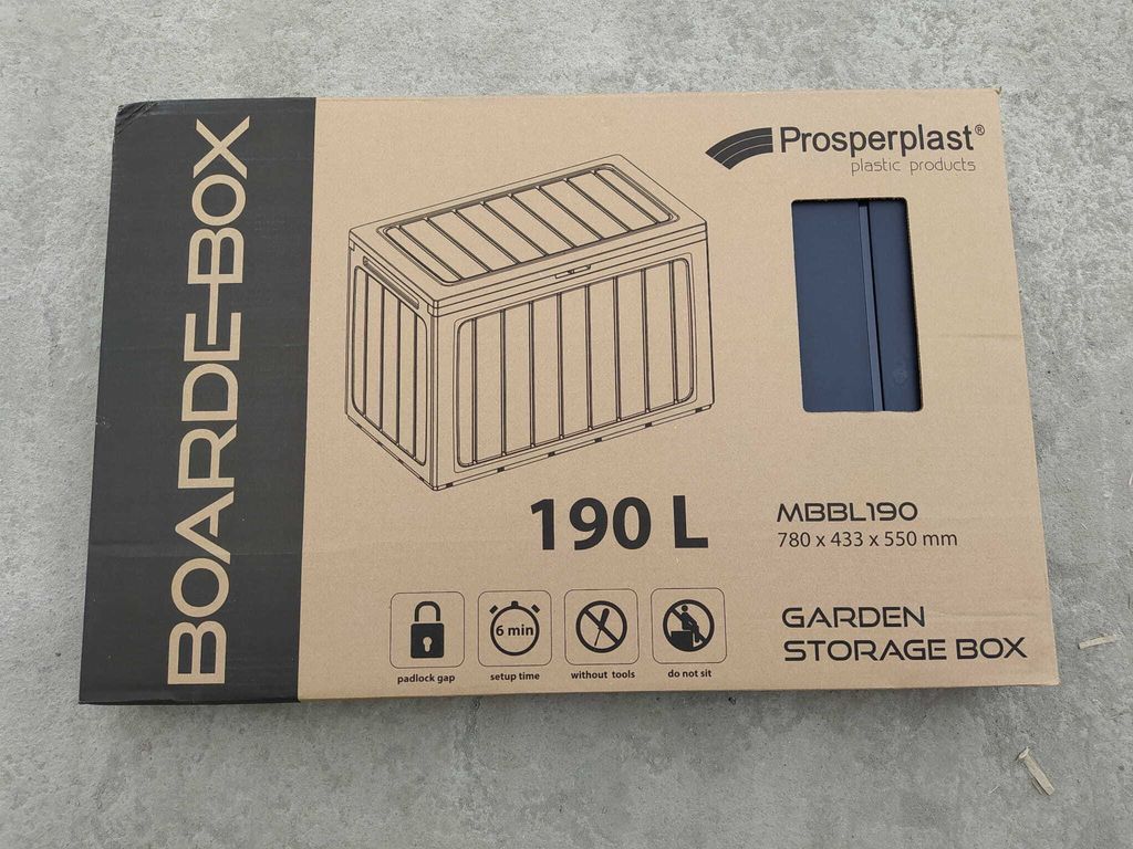 skrzynia ogrodowa 78cm-190l BOARDEBOX MBBL190-S433 antracyt Zdjęcie produktu 