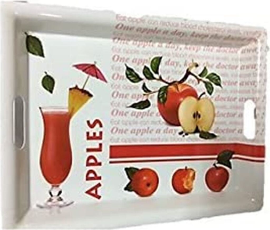 Serviertablett, aus Melamin, Motiv Apfel