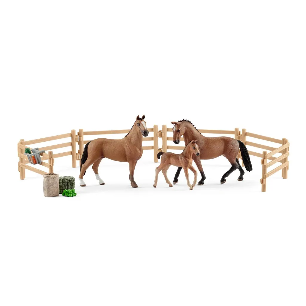 Set chevaux hanovriens Schleich miniatures peintes à la main