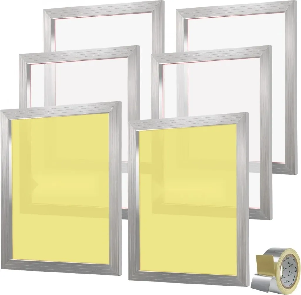 6 Cadres de Sérigraphie en Aluminium 50x60cm 160 Mesh - Artisanat Allemand