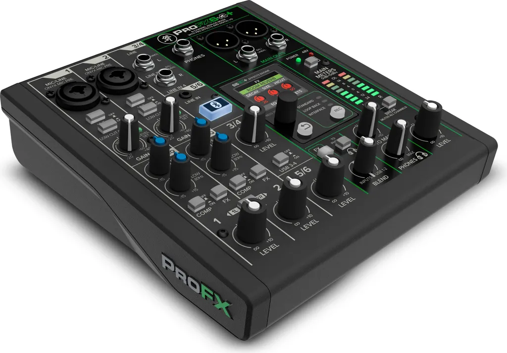Console de mixage analogique 6 canaux Mackie ProFX6v3+ avec Bluetooth