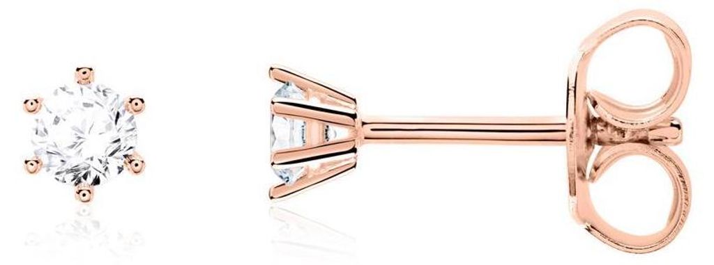 Brilladia Diamant Ohrstecker für Damen aus 14K Roségold