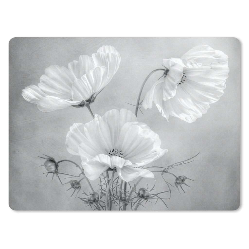 MuchoWow Mauspad Mousepad Blumen - Stillleben - Aquarell 40x30 cm - Mousepads - Maus Mat - Pad - Mausunterlage - Anti Rutsch