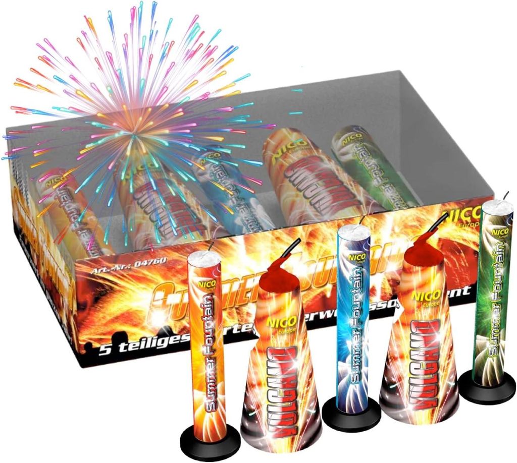 sada 5 ohňostrojů Summer Fountains Silvestrovský ohňostroj Obrázek produktu 