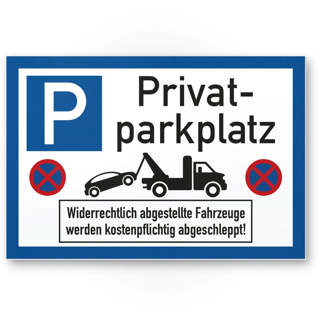 Parken verboten-Aluminium-Schild-30x20 cm-Warnschild-Parken-Hinweisschild-TOP 