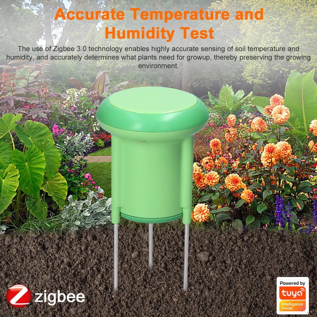 Capteur de Sol Tuya ZigBee IP66 Humidité et Température Connecté