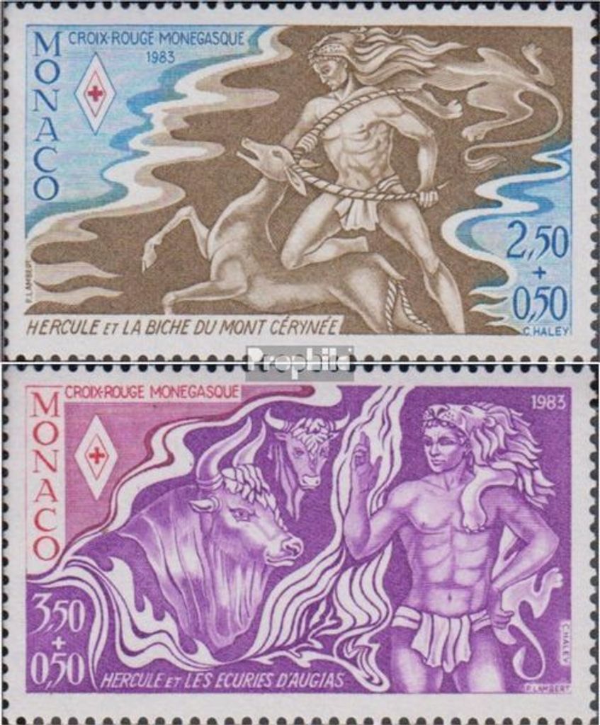 Briefmarken Monaco 1983 Mi 1591-1592 (kompl.Ausg.) postfrisch Rotes Kreuz