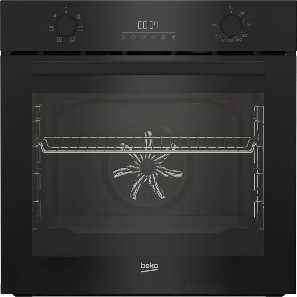 Beko BBIE17300B Four Encastrable 60 cm Noir avec Chaleur Brassée AeroPerfect