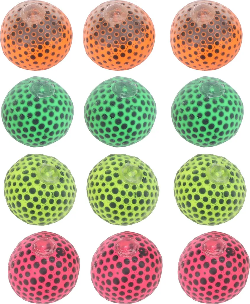 Jouet de Soulagement d'Anxiété en Pack de 12 Balles TPR Moelleuses