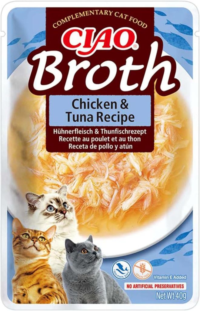 INABA Ciao Broth, Nassfutter für Katzen mit Huhn und Produktbild 
