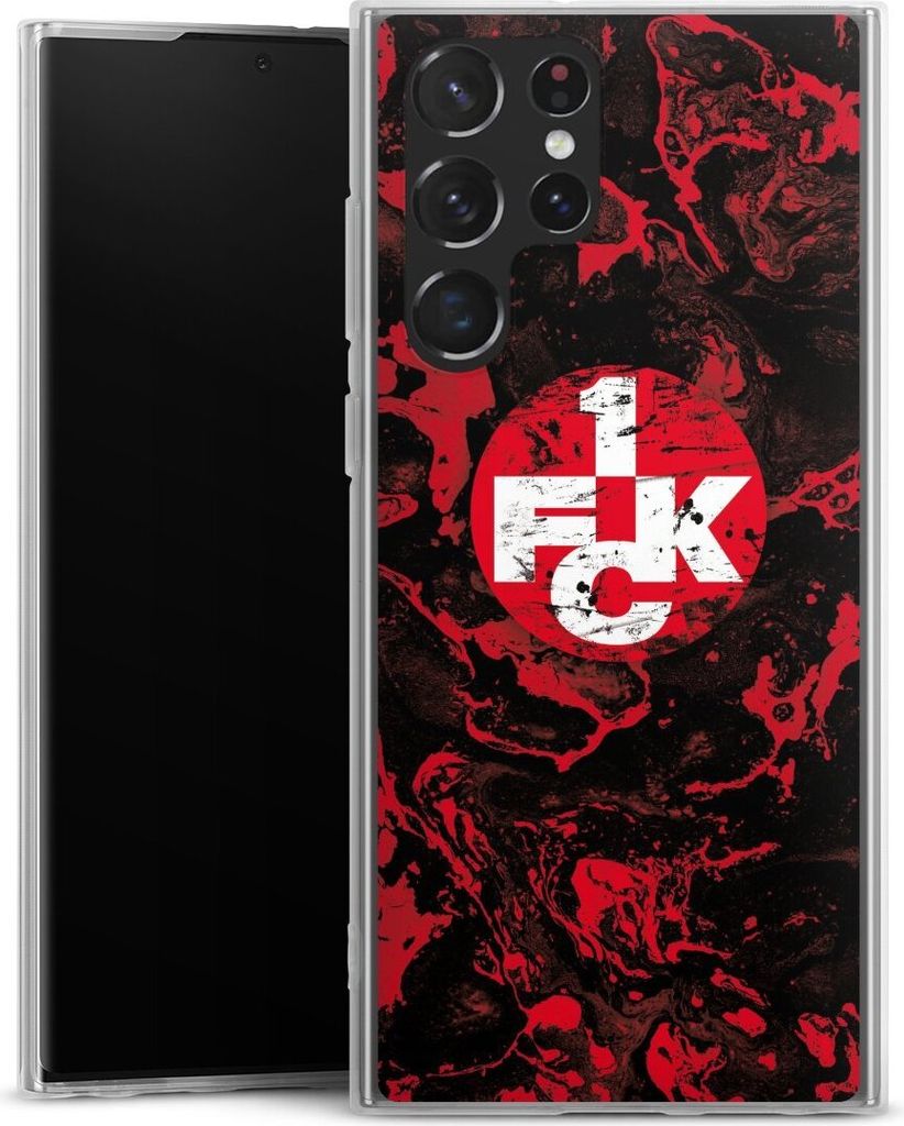 DeinDesign Slim Hülle für Samsung Galaxy S22 Ultra Silikon Case Ultra Dünn Handyhülle 1. FC Kaiserslautern 1. FCK Logo