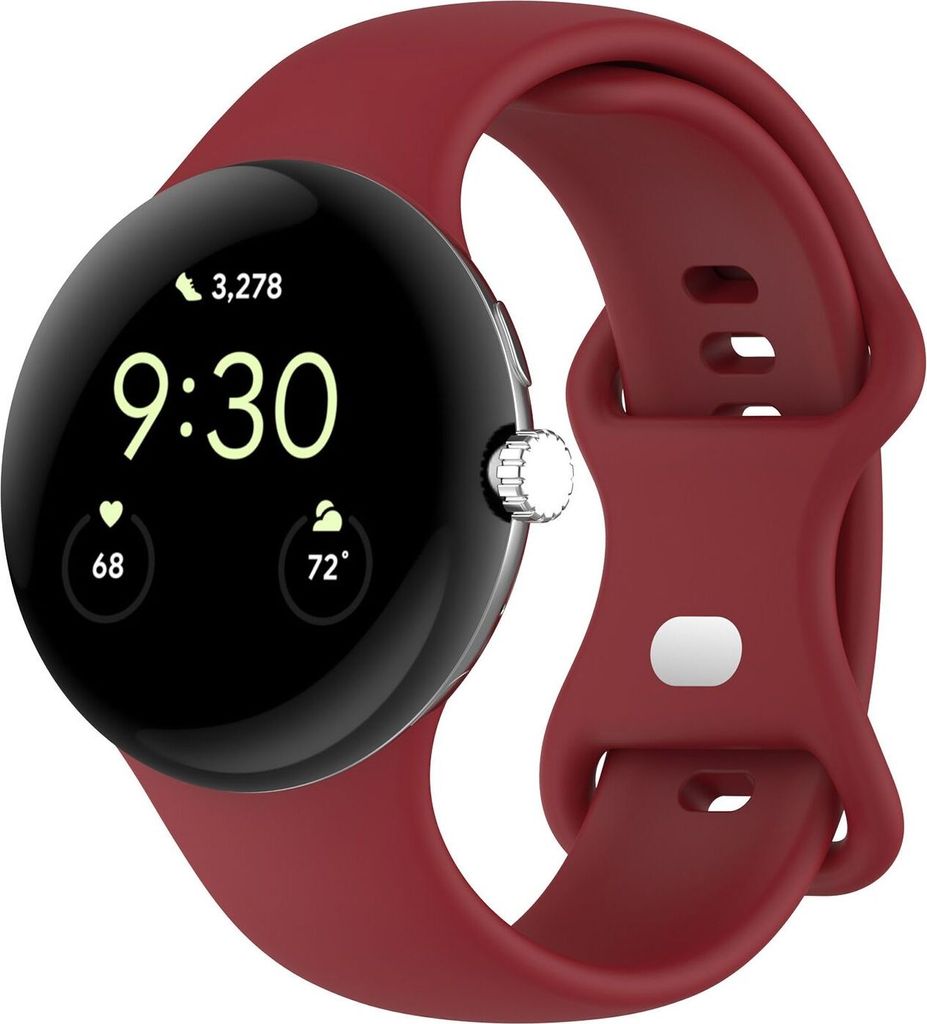 Smartwatch Armband Silikon Google Pixel Watch 4 / 3 45mm Butterfly-Schnalle Band