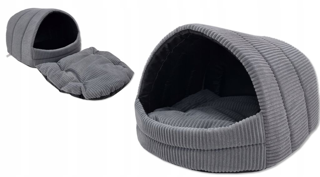 grotta per cani, cuccia per cani 34x40x39cm - velluto a Immagine del prodotto 
