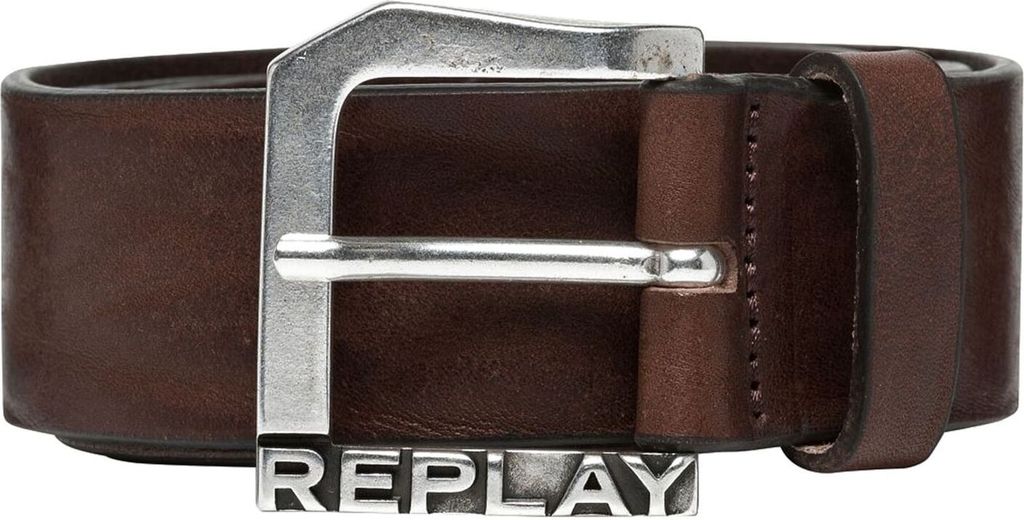 REPLAY Leder Gürtel Belt W90 Fade Tobacco dunkelbraun