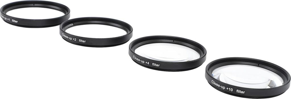 Nahaufnahmefilter-Set 4 in 1 +1 +2 +4 +10 Makroobjektiv aus optischem Glas mit Aufbewahrungstasche für Kamera für Digitalfotos 52 mm