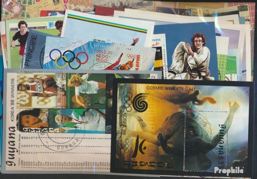 Briefmarken Motive 200 verschiedene Sport Blöcke