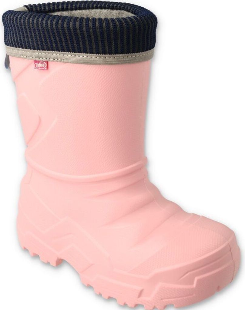 BEFADO Kinder Gummistiefel Gefüttert Regenstiefel mit Einlage Ultraleicht Reflektiernd 162X307 Rosa 27