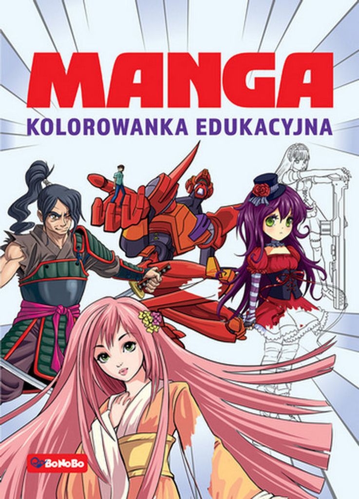 Manga Kolorowanka edukacyjna dla dzieci i młodzieży
