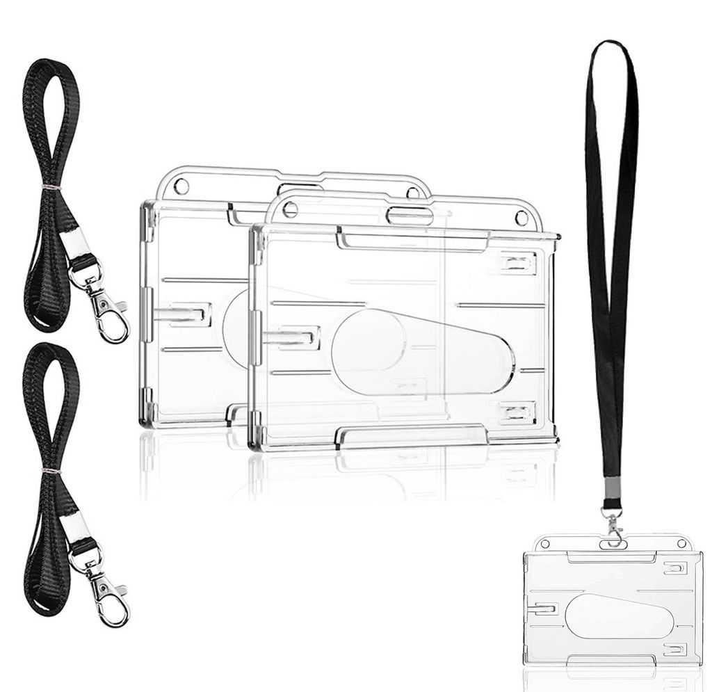 2 stabile, transparente, horizontale Kartenhalter + 2 Produktbild 