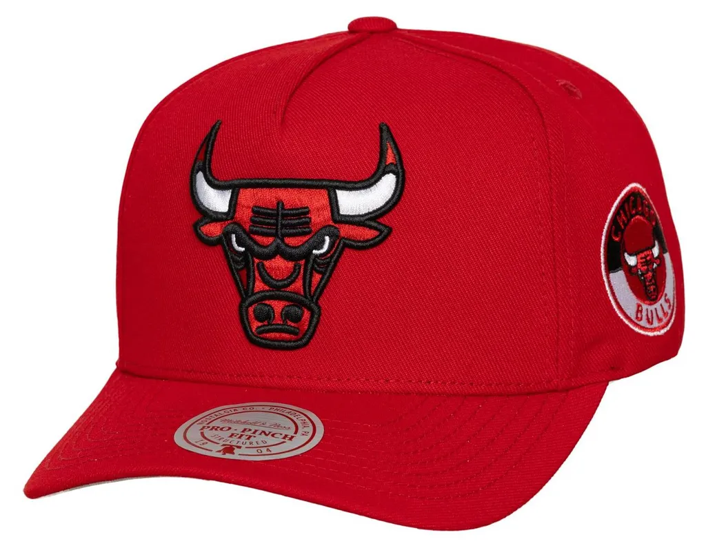 Casquette Snapback Mitchell & Ness NBA Chicago Bulls Rouge - Taille Unique