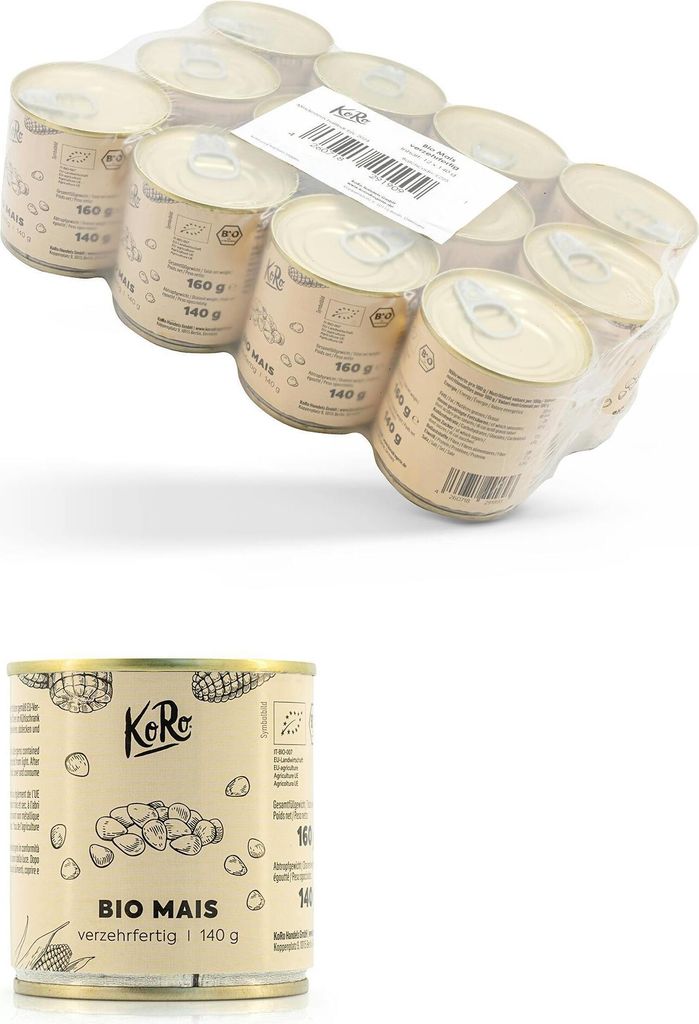 KoRo MAIS_012_T12, 1,68 kg, 335 kJ, 80 kcal, 12 g, 6 g, 2 g Immagine del prodotto 