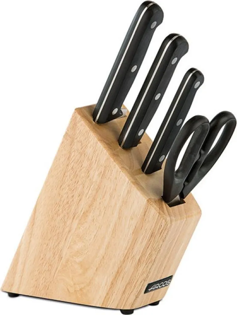 Set 3 Coltelli Arcos 285000 + Forbici: Acciaio NITRUM Serie Universal
