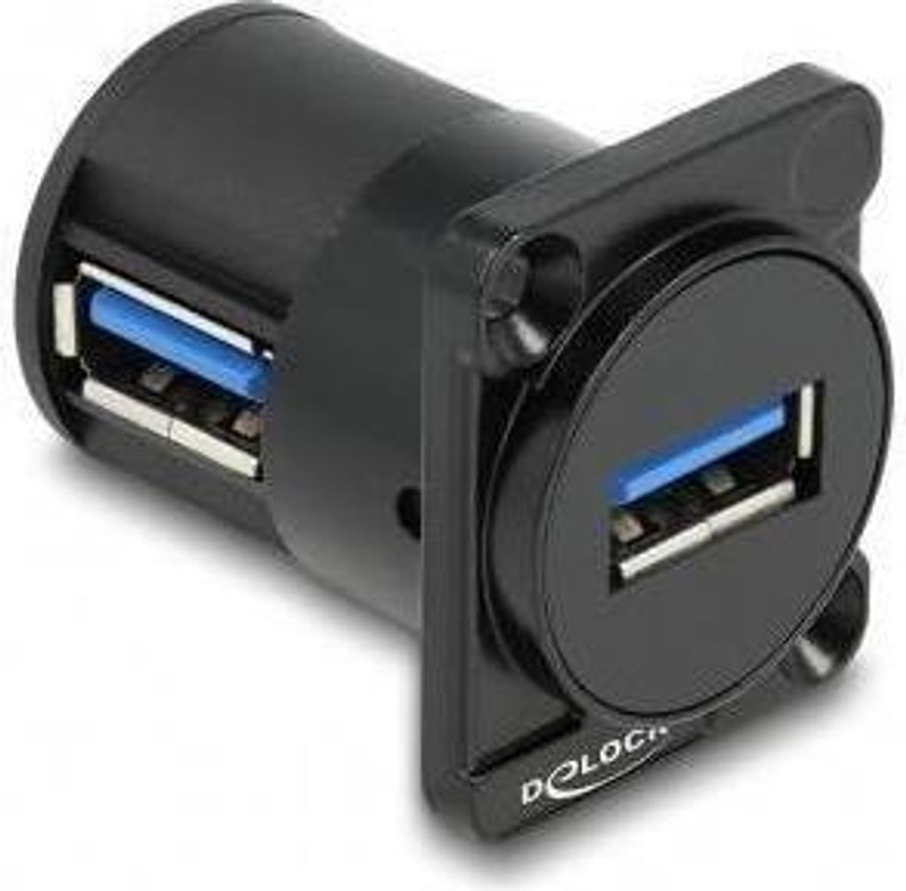 DELOCK D-Typ Modul USB 2.0 Typ-A Buchse zu Buchse 90° gewin