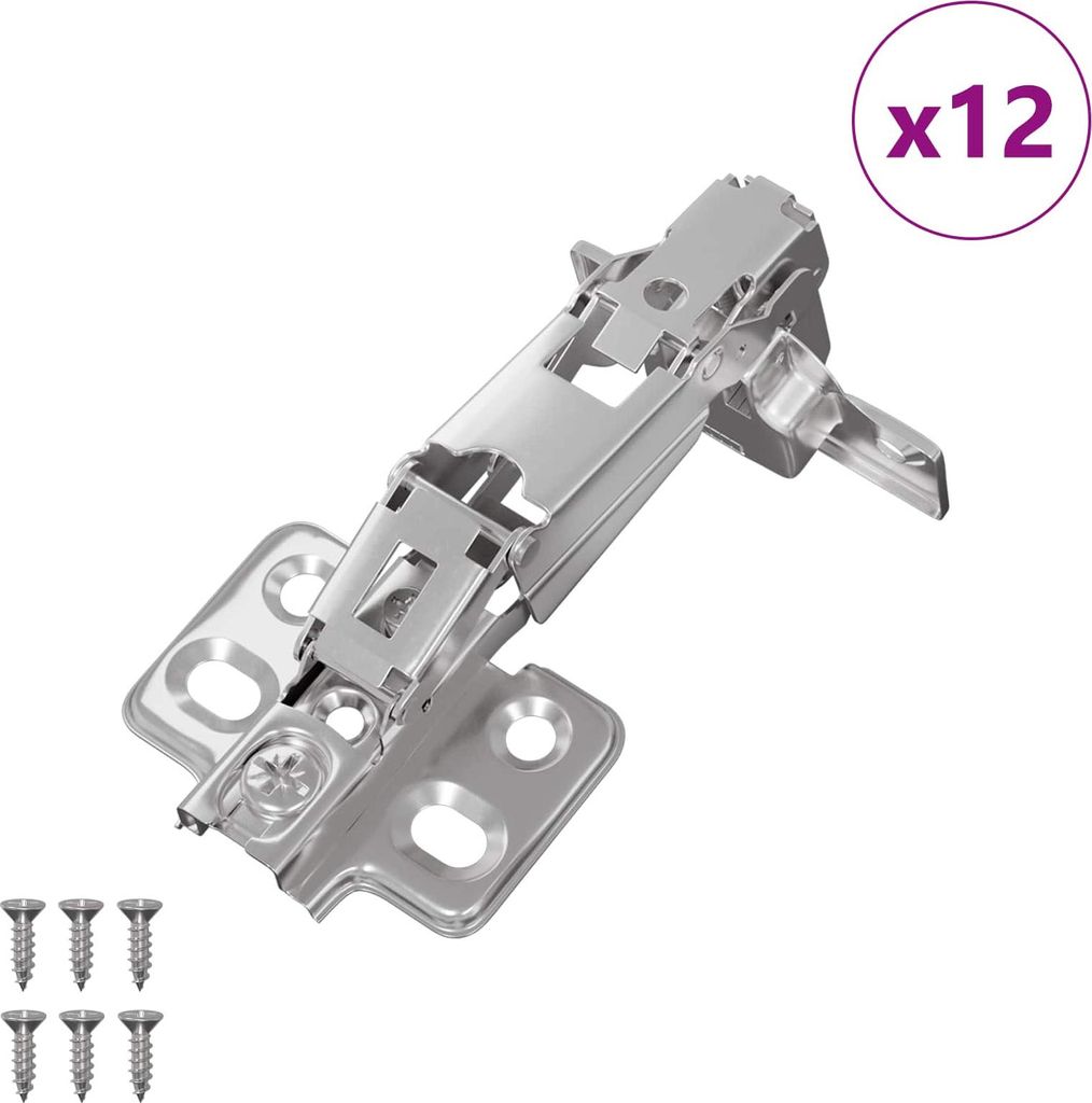 "2026 Moderne" Scharnier 12 pcs, einfache Montage, Nickel 35 mm Eisen - Garten & Heimwerken CC442224
