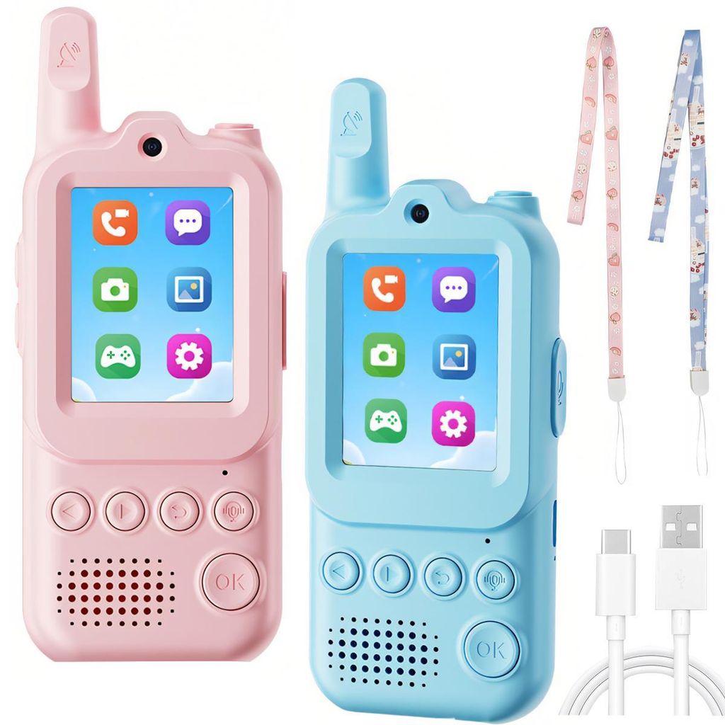 Video Walkie Talkie für Kinder, wiederaufladbar, 2er-Set, Produktbild 