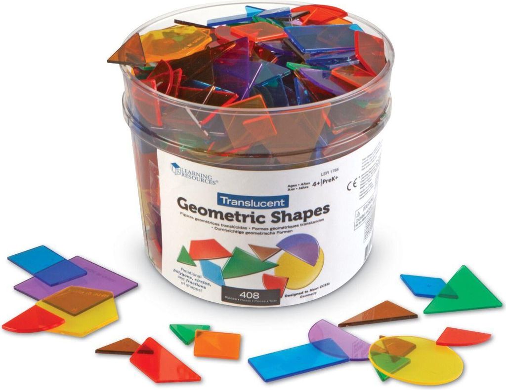 Learning Resources Translucent Geometric Shapes, 4 Jahr(e), Mehrfarbig