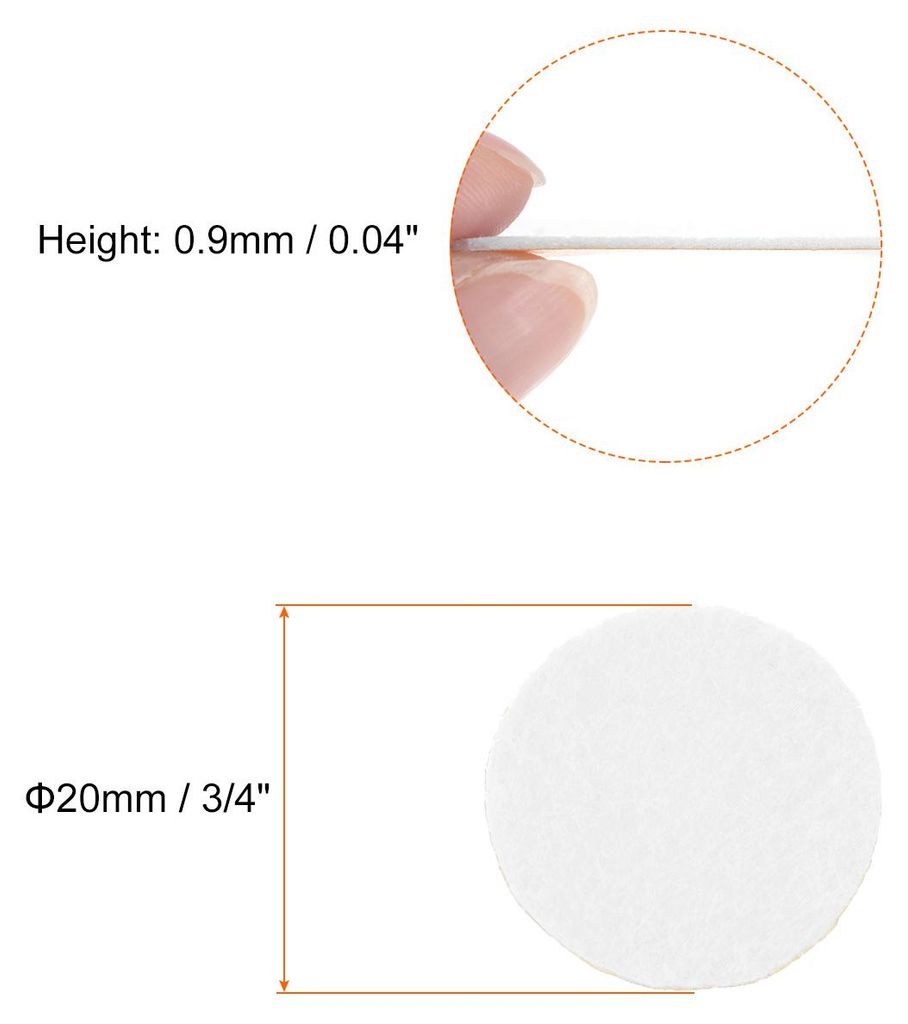 48 Stš¹ck Selbstklebende Filzkreise, 20mm 3/4" Round Adhesive Felt Circles aus Mini-Filzgleiter-Dekoration fš¹r Diy-N?harbeiten, Handwerksproje...